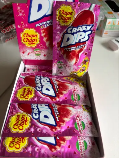 Sucettes crazy dips fraise (1 pièce)