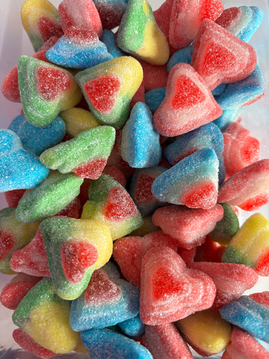 Cœurs 3D assortis sucré Halal (100g)